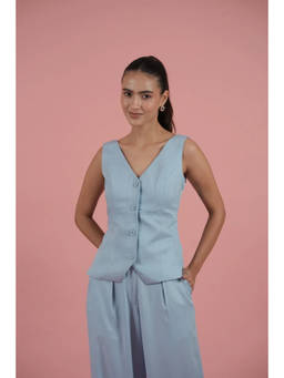 VALESI - Blue Tiffany Solid Top