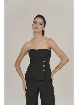 VALESI - Black Juliana Solid Top