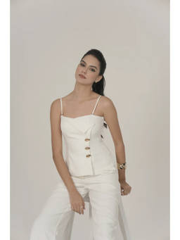 VALESI - White Juliana Solid Top
