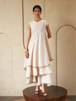 House of Fett - Alila Layered Beige Top with Pant Co-Ord