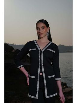 Label Iris - Black Pearl Beaded Blazer