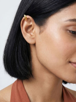 GIVA - 925 Silver Golden Alviera Ear Cuffs