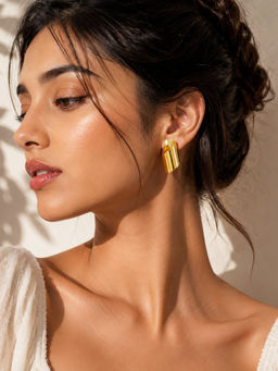 Niska - Elara Gold Plated Wrap Statement Earrings
