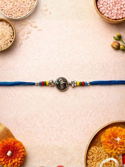 I Jewels - Om Rakhi With Roli Chawal Rakshabandhan Card