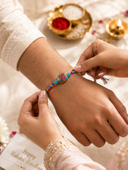 Niska - Premium Floral Beaded Rakhi