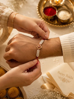 Niska - Elegant Pearl Beaded Rakhi