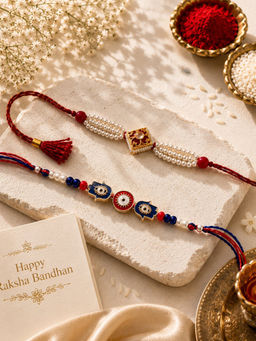 Niska - Blue Stone Premium Rakhi (Pack of 2)