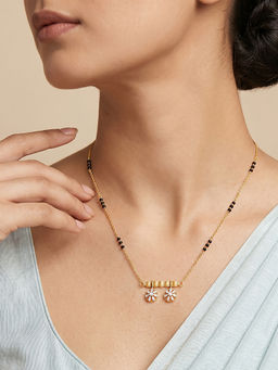 GIVA - 925 Silver Golden Aanya Mangalsutra