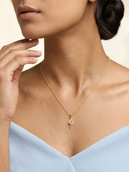 GIVA - 925 Silver Golden Aurelia Twist Necklace