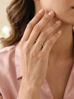 GIVA - 925 Silver Golden Eterna Ring