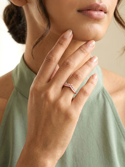 GIVA - 925 Silver Rose Gold Crestelle Ring