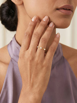 GIVA - 925 Silver Golden Marivelle Ring