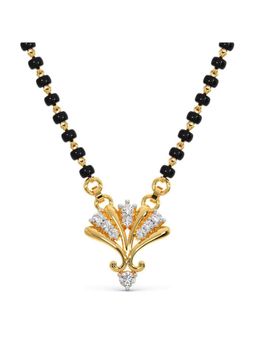 Candere by Kalyan Jewellers - 14K BIS Hallmark & Cubic Zirconia Aashvi Mangalsutra Pendant with chain for women (2.89)