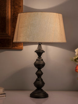 Homesake - Nordic Black Table Lamp Khadi Drum Shade