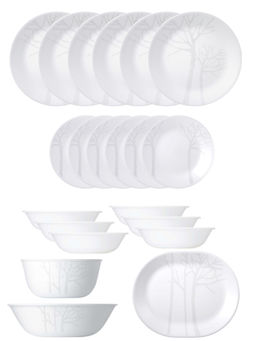 Corelle - Asia Collection Gold Series 21 Pc Dinner Set - Frost
