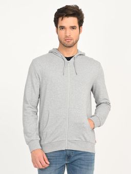 Levi's - Mens Solid Light-Grey Hooded