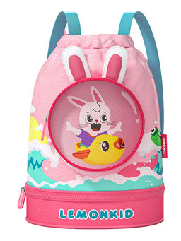 Little Surprise Box - Pink Kids Bunny Ears Waterproof Swimming Bag