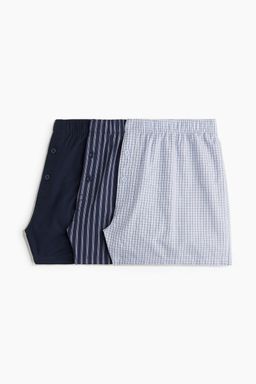 H&M - Men 3-Pack Woven Cotton Boxer Shorts