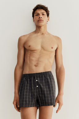 H&M - Men 3-Pack Woven Cotton Boxer Shorts