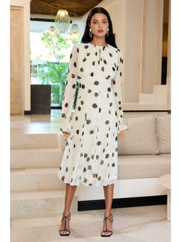 Lipsy - Polka Dot Long Sleeve Dress