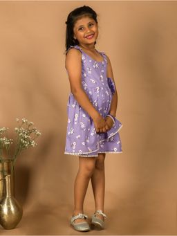 Kasya - Lavender Poplin Printed Dress