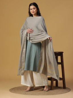 Shingora - Grey Cotton Tencel Dobby Dupatta
