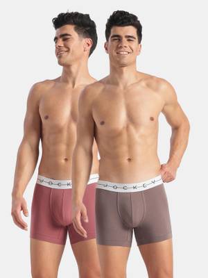 Buy Jockey NY16 Men Cotton Elastane Solid Trunk-Roan Rouge and Plum - Image 1