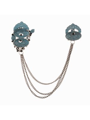 Buy The Tie Hub Blue Sea Shells Chain Lapel Pin Online