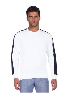 Arrow Sports Sweatshirts : Buy Arrow Sports Men White Crew Neck Contrast  Panel Sweatshirt Online | Nykaa Fashion