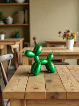 Sun Mun Decors - Green Balloon Dog Figurine