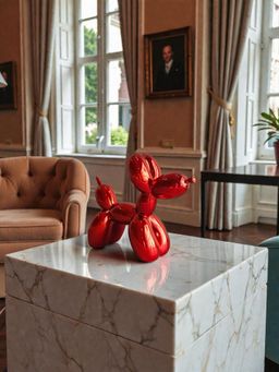 Sun Mun Decors - Red Balloon Dog Figurine