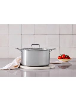 Le Creuset - Essential Triply Stainless Steel Deep Casserole with Lid - 24cm