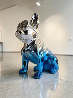 Sun Mun Decors - Large Chrome Dog Figurine