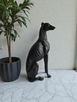 Sun Mun Decors - Large Black Dog Figurine