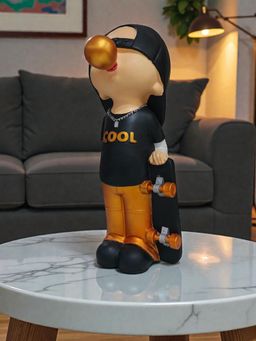 Sun Mun Decors - Large Boomer Boy Black Figurine