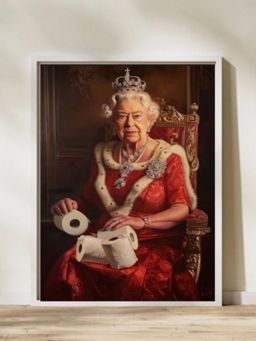 Sun Mun Decors - Bathroom Wall Decor Her Majesty's Rolls Rolls Goals Frame