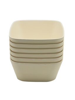 WAABI-SAABI - Bamboo fibre 6 Square Bowls - Mizumaki (Pack of 6)