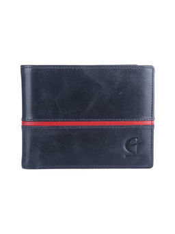 HiLEDER - Rfid Protected Pure Crunch Leather Bifold Men's Daily Use Wallet Blue