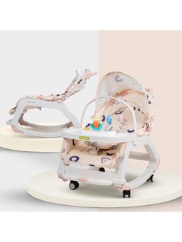 BAYBEE - Pink 5 in 1 Baby Rocker and Booster Seat for Babies (18-24 Months)