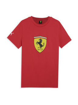 Puma - Unisex Red Cotton Printed T-Shirt