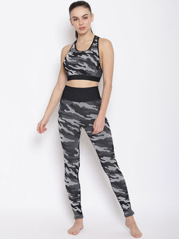 IKI CHIC - Seamless Camo Yoga With High Waist Leggings & Crop Top (Set of 2)