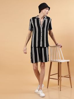 RIGO - Men Black Stripes Co-Ord (Set of 2)