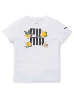 Puma - Small World Unisex Kids White T-Shirts