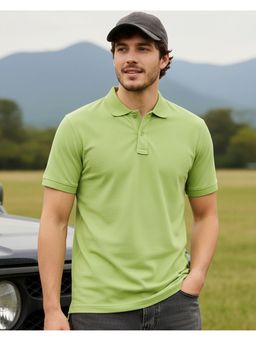 Bewakoof - Men Green Polo T-Shirt
