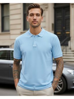 Bewakoof - Men Blue Polo T-Shirt