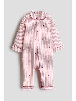 H&M - Girls Pink Collared Sleepsuit
