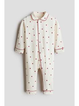 H&M - Girls White Collared Sleepsuit