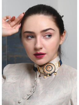 Odette - Blue Metal Necklace Set (Set of 2)