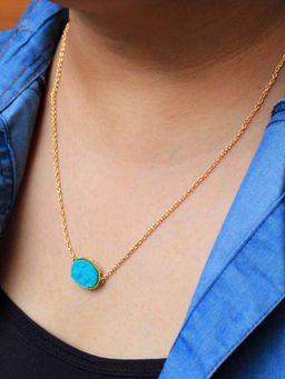 BeAbhika - Druzy Stone Necklace