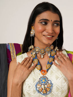 BeAbhika - Bohemian Vibes Blue Jewellery Set